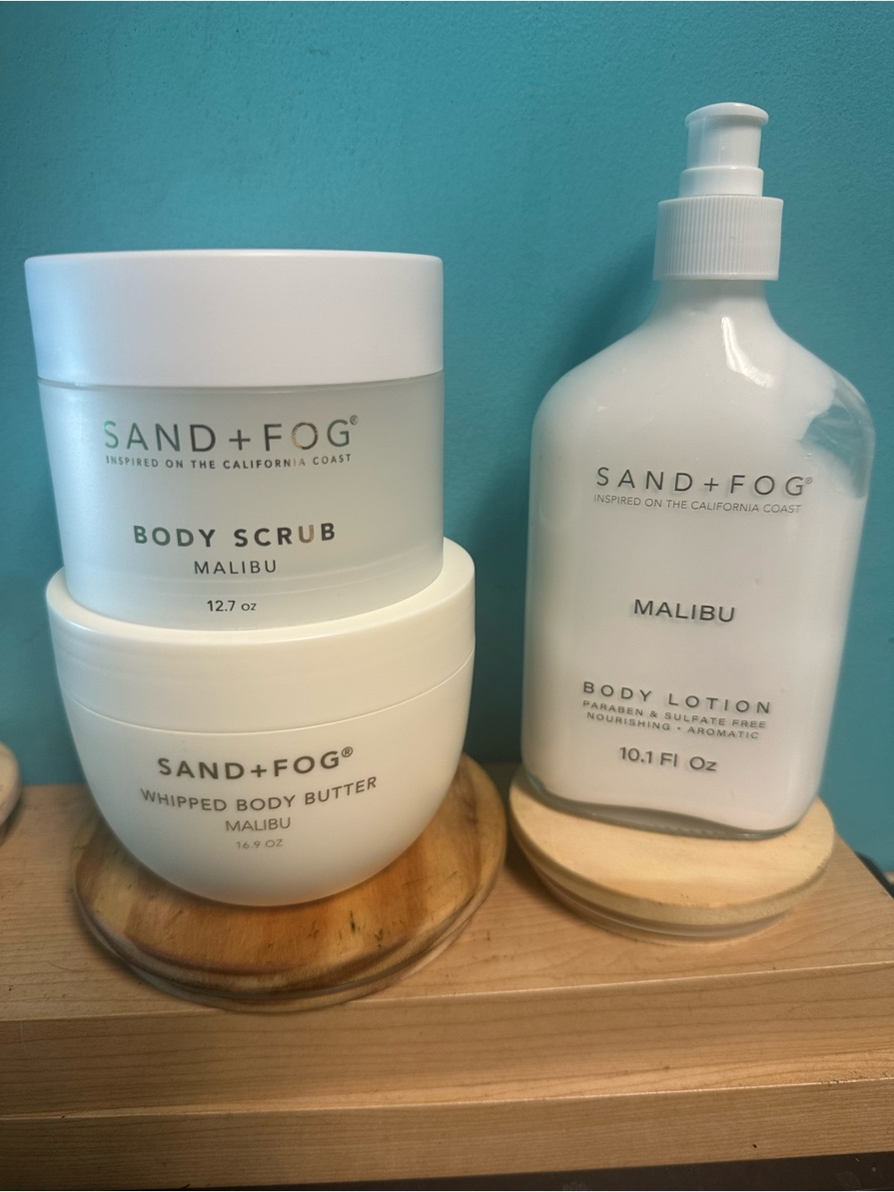 Sand and Fog Malibu 3 piece Body Care Set - White